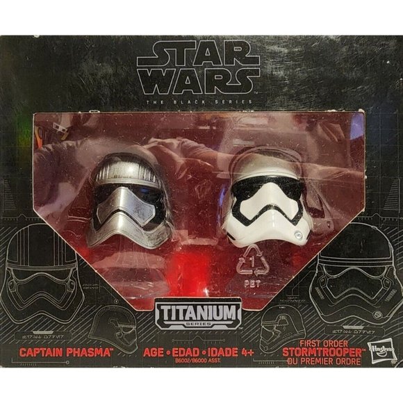 Star Wars Black Series Titanium Captain Phasma & First Order Stormtrooper Helmet - Picture 1 of 1